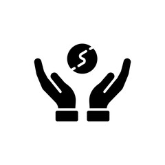 Obraz premium Money Donation Hands Giving Icon