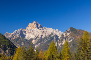 Fototapeta premium Monte Pelmo mountain in the Italian Dolomites during autumn
