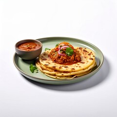 Fototapeta premium South Indian Parotta and Chicken Curry