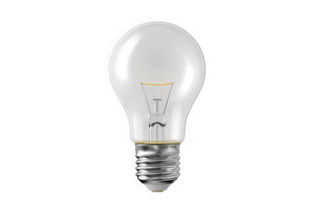 Clear light bulb isolated on transparent background
