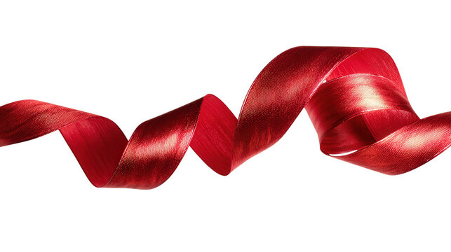 Ribbon twirl festive background isolated on a Transparent background, PNG file.