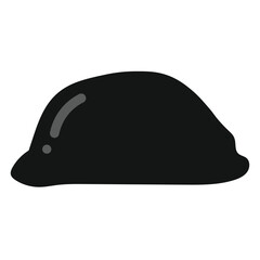 Fototapeta premium Flat design worker's hard hat silhouette vector illustration.