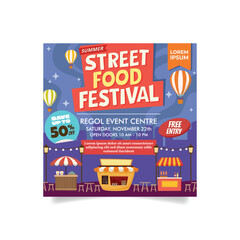 Food Festival With Illustration and Elements