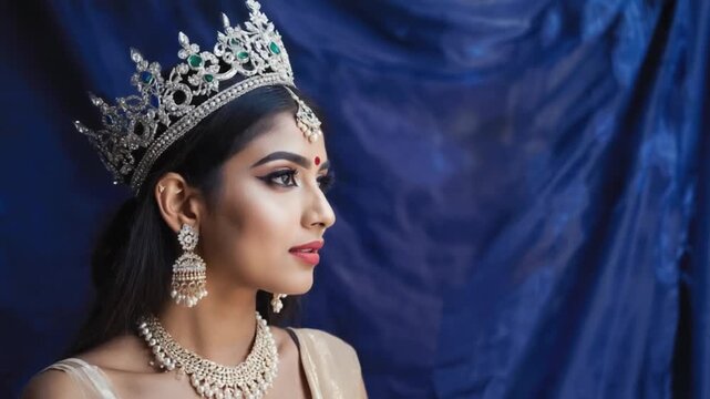 Indian woman with a crown.