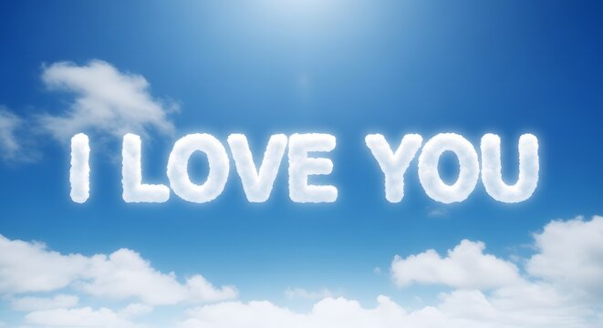 Romantic sky message of love