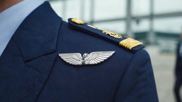 Airplane pilot badge.