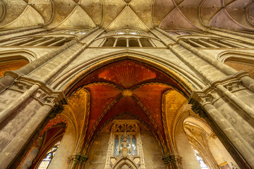 Fototapeta premium Bourges Cathedral interior displaying iconic Gothic architecture