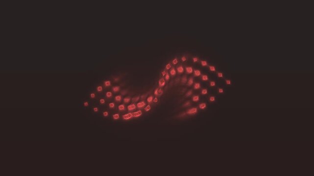 Abstract Red Diamond Lights in Dark Corridor