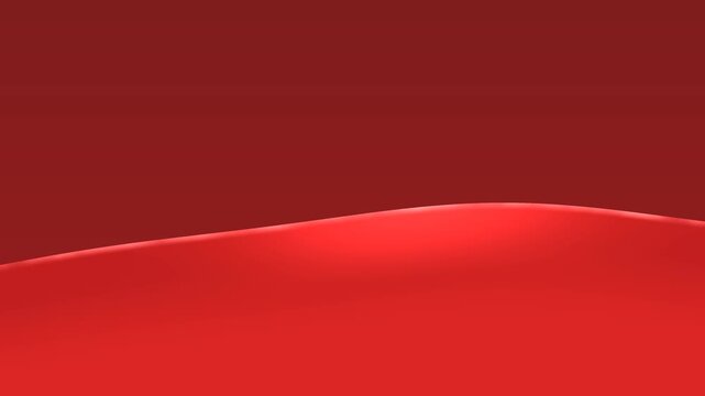 Red Wave Forming Abstract Landscape in Soft Lighting