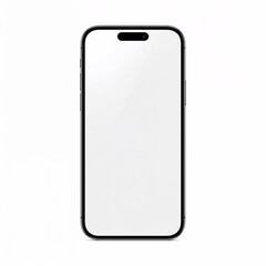 Sleek and modern smartphone with a pristine white blank screen, ready for digital content display and app design mockups