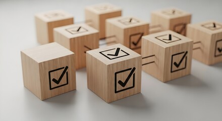 Fototapeta premium Checklist Approval Business Process 