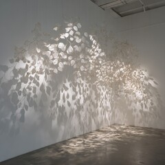 Abstract Light And Shadow Installation In Gallery