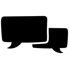 Talk Bubbles Icon. Dialogue and Speech Bubbles for Chat, Message, Communication and Conversation Concepts. Vector Illustration