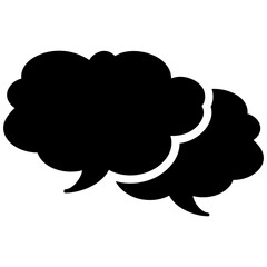 Talk Bubbles Icon. Dialogue and Speech Bubbles for Chat, Message, Communication and Conversation Concepts. Vector Illustration