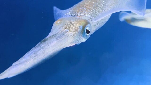 Squid Underwater