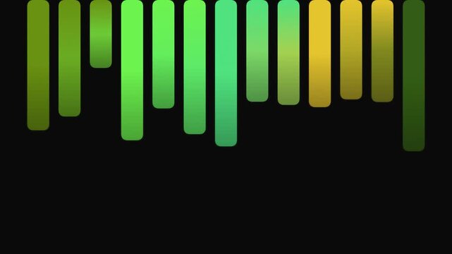 Colorful Light Bars Moving Across a Dark Background