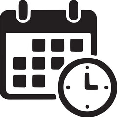 Compliance Deadline and Schedule Management Vector Icon