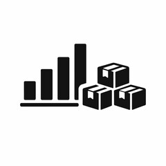 Obraz premium Infographic showing business growth with delivery boxes