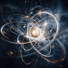 Abstract Atomic Structure Illustration