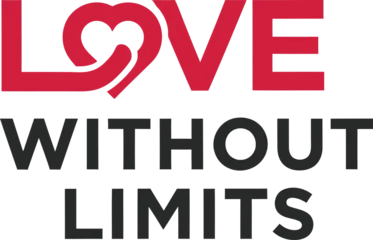 Fototapete Rund Positive Typografie Love Without Limits heart script typography design vector illustration for romance affection and positive emotional message on transparent background.  © Lonetiger