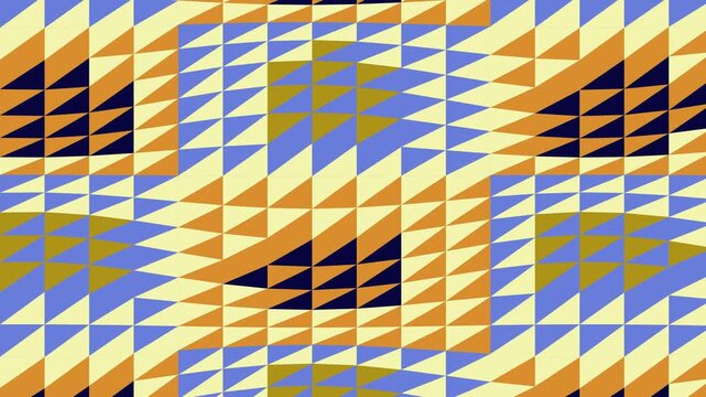 Geometric Patterned Shapes in Bright Triangular Art Displaying Colorful Repetition