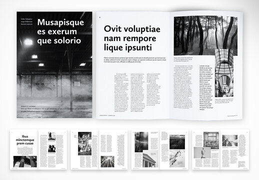 Architectural Noir Magazine Template