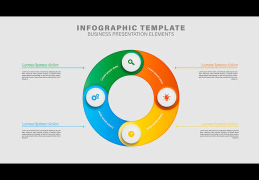 Circular Business Infographic Process Diagram