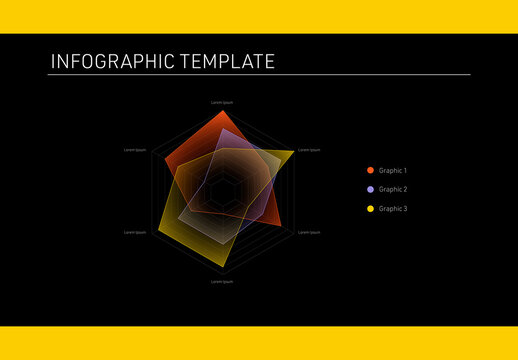 Dark Radar Chart Infographic Template