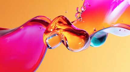 Collage of melted gradient liquids