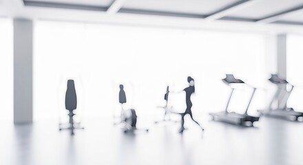 Abstract Fitness Haven A Bright Gym Space Designed for Daydreaming and Gentle Movement Inspiration