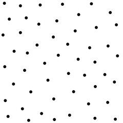 Abstract black dot pattern. Black polka dots pattern on white background for interior decoration. © Linda