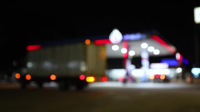 blurred of gas station, car refuel the energy