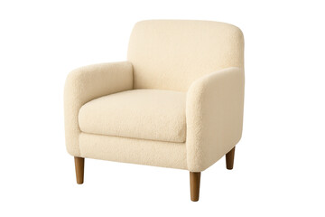 Fototapeta premium Cozy boucle armchair for modern interior design elements