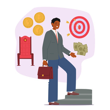 Traditional masculine stereotypes including financial success, career ambition vector illustration