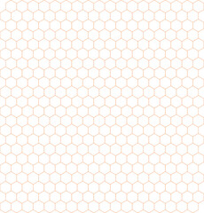 Orange Honeycomb Pattern on White Background
