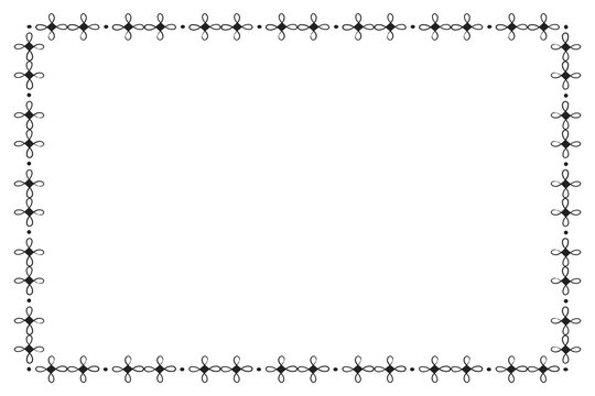 Vintage ornamental patterned decorative frame design element