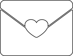 Valentine Envelope Line Icon