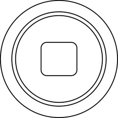 Chinese Coin Line Icon