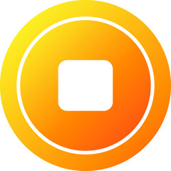 Chinese Coin Gradient Icon