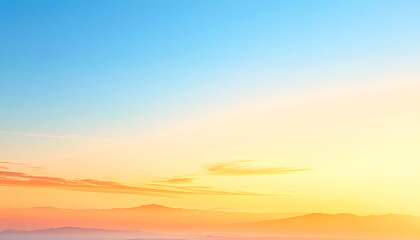 Obraz premium Vibrant colorful sky at sunrise or sunset with gradient hues.