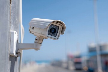 High Definition CCTV Camera Observing a Completely Empty Outdoor Space