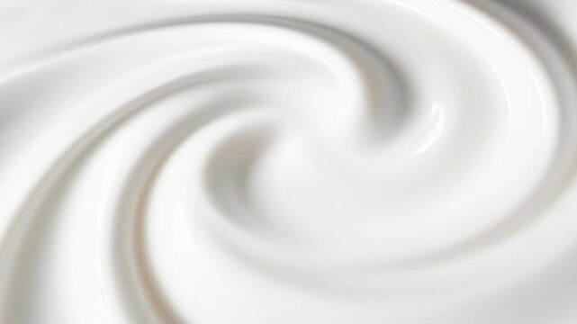 4K video of a plain milk swirl texture. A soft abstract background for promos, motion videos, or concept videos. Can also be used to promote food and beverage products on social media.
