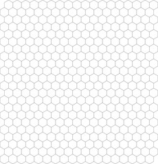 Gray Hexagon Pattern on White Background