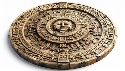 Aztec Sun Stone - A Detailed Depiction of Ancient Mesoamerican Cosmology.