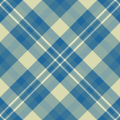 Geometrical plaid pattern textile, mens shirt fabric background seamless. Mat check vector tartan texture in cyan and light colors.