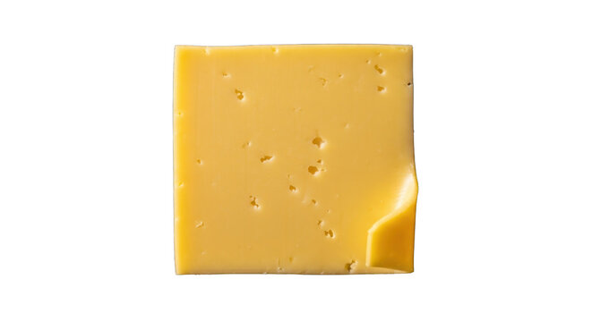 Isolated cheese block against contrasting backdrop showcasing culinary simplicity with visual appeal