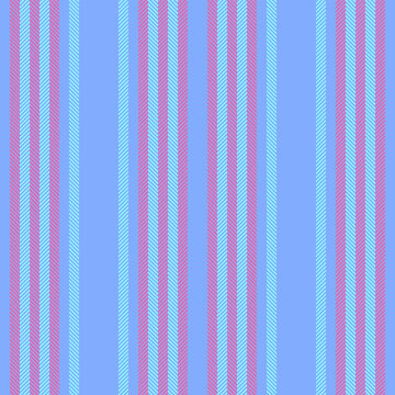 Saper pattern seamless background, revival vector fabric texture. Himensional textile stripe lines vertical in blue and pink colors.