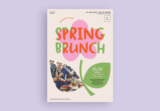 Spring Brunch Flyer Layout