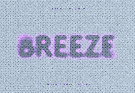 Pale Blurry Halftone Text Effect