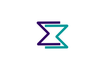 Fototapeta premium Abstract Z Letter Logo Modern Tech Symbol Geometric Line Corporate Brand Icon